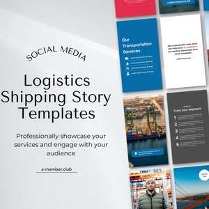 Logistics Shipping Social Media Story Templates | Delivery Instagram Story  | Shipping Template Instagram | Modern Templates