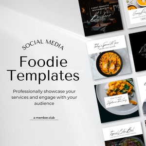 Blogueur culinaire | Instagram gourmand | de médias sociaux Canva | Restaurant Toile | de Réseau social de restaurant | Modèle de nutritionniste