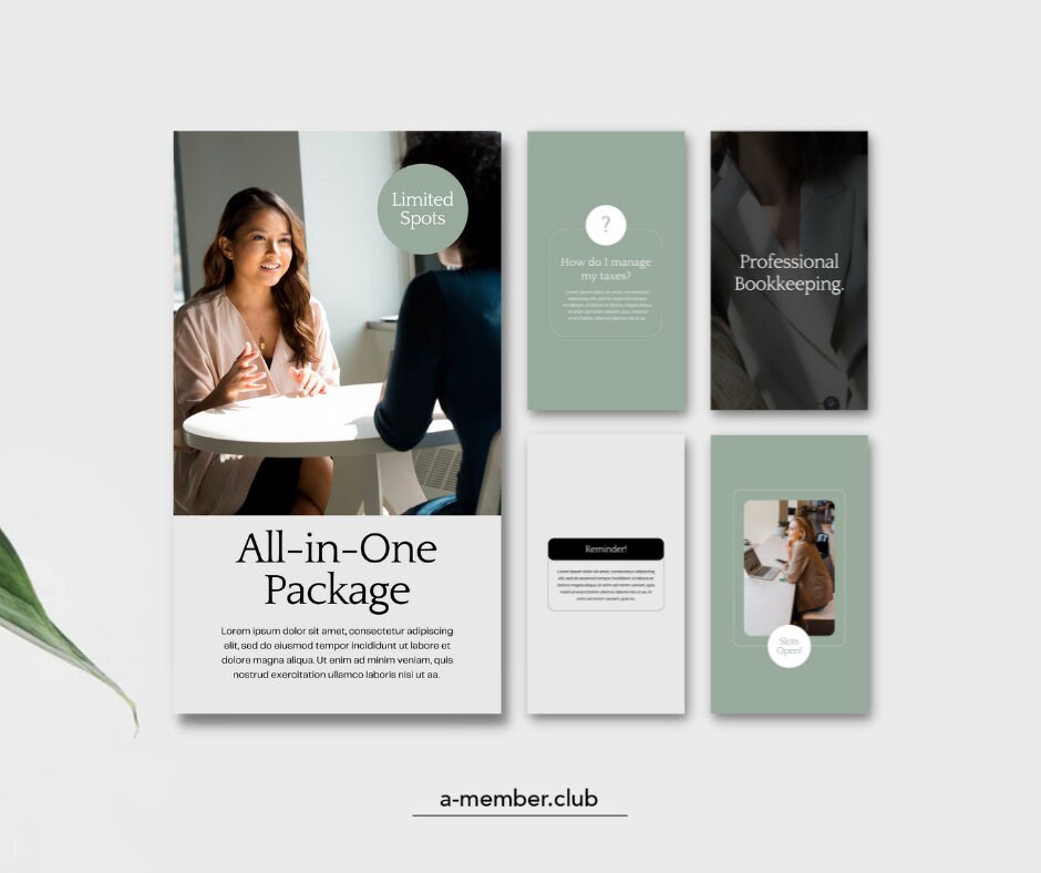 Bookkeeping Canva Bookkeeping Instagram Templates - Etsy