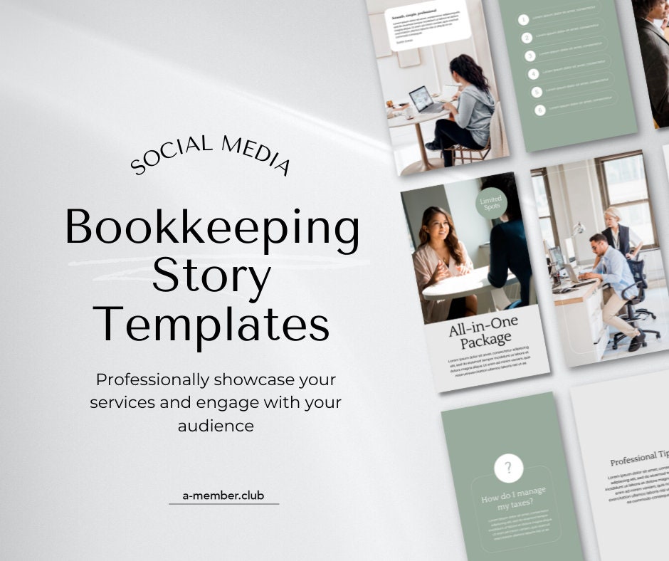 Bookkeeping Canva Bookkeeping Instagram Templates - Etsy