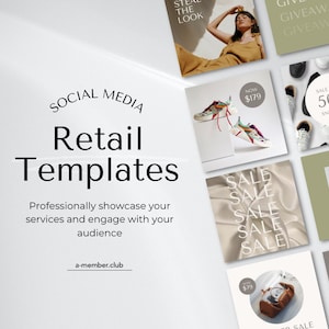 Fashion Canva Template | Aesthetic Fashion Canva Instagram Template | Retail Social Media Template | Business Instagram Template | Ecommerce