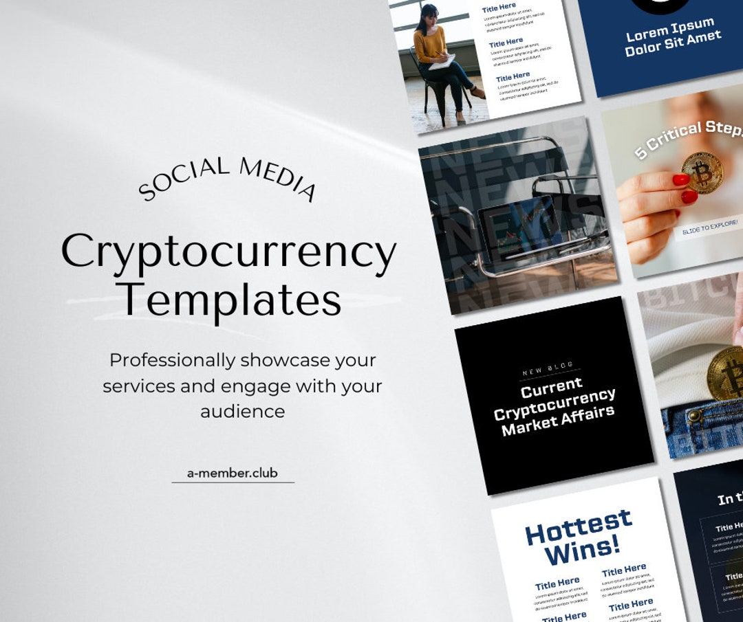 Cryptocurrency Instagram Templates | Bitcoin Social Media Posts | Crypto  Canva Templates | Digital Wallet Social Media | Social Media Posts - Etsy