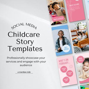 Childcare Story Template | Kids Social Media Post | Instagram Social Media Template  | School Feed | Canva | Teacher Social Media Story