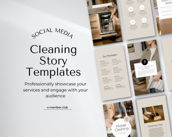 Cleaning Instagram Story Templates | Cleaning Business Social Media Templates | Cleaning Service Instagram Post Template