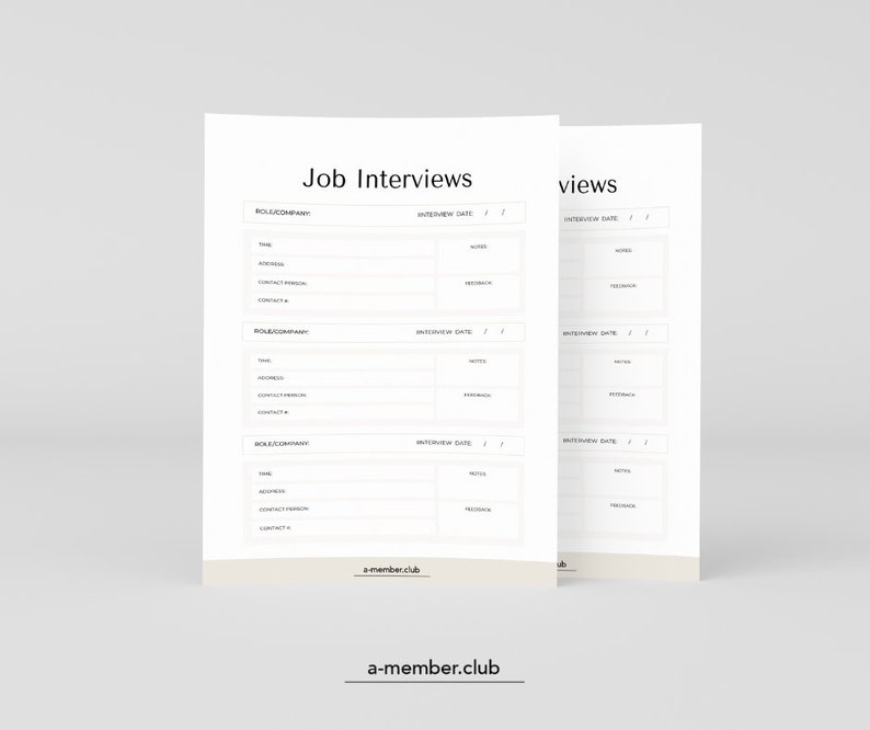 Job Hunt Tracker Template | Job Application | Job Interview Planner | Job Template | Job Hunting ...