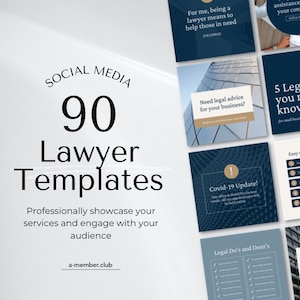 Lawyer Instagram Canva Templates | Attorney Social Media Kit | Law Firm Marketing Templates | Legal Editable Posts | Instant Download Pack