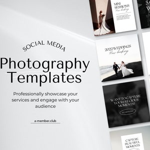 Photography Instagram Templates for Canva | Social Media for Photographers | Photographer Instagram Template | Wedding Template | Canva Post