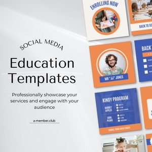 Education Canva Templates | Teacher Instagram Posts | School Learning | Kids Social Media | Editable Templates for Teachers | Canva Template