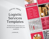 Logistic Services Social Media Templates | Delivery Instagram | Shipping Template Instagram | Modern Templates