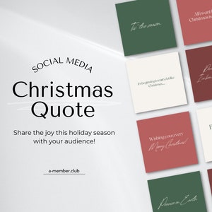 Instagram Post Templates for Canva | Christmas Quote Social Media Templates | Christmas Canva Post | Christmas Quotes | Inspirational Quotes