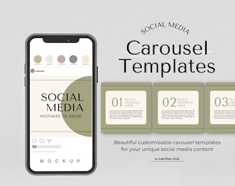 Carousel Template Canva | Carousel Social Media Templates | Instagram Carousel | Instagram Canva Posts | Instagram posts | Canva Posts