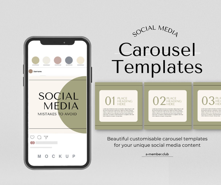 Carousel Template Canva Carousel Social Media Templates Instagram ...