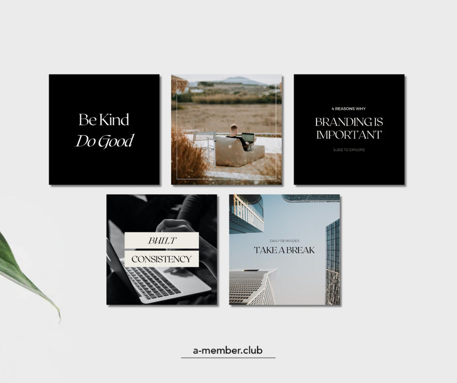 Modern Minimalist Instagram Template Canva for Coach, Social Media Post ...