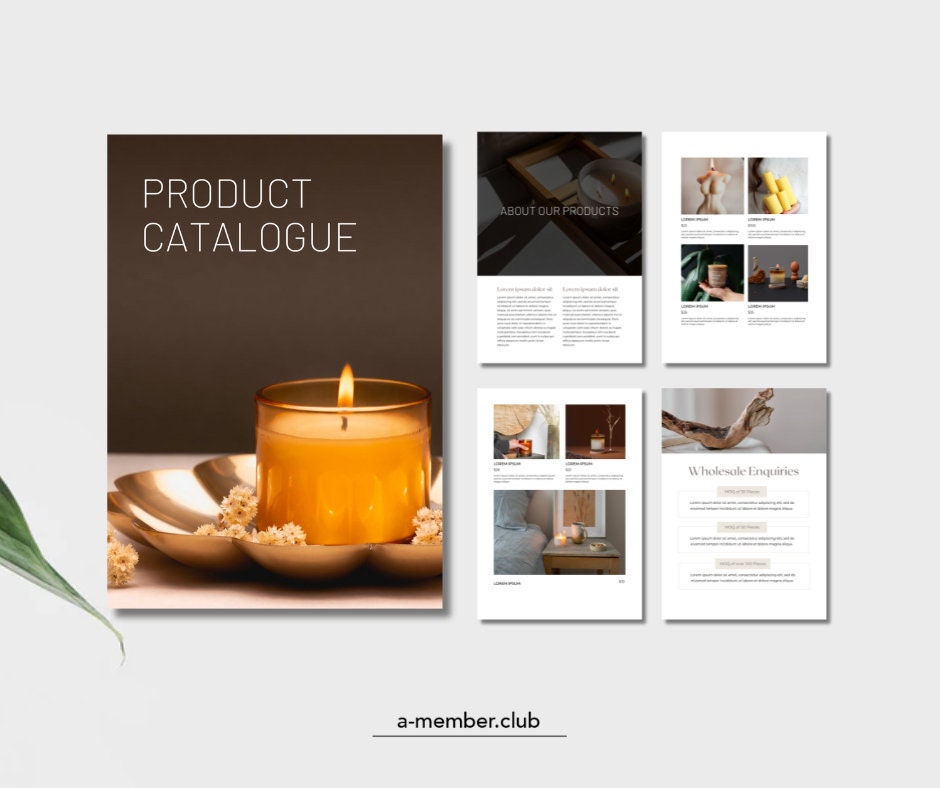 Product Catalogue Template | Product List Menu | Modern Minimalist ...