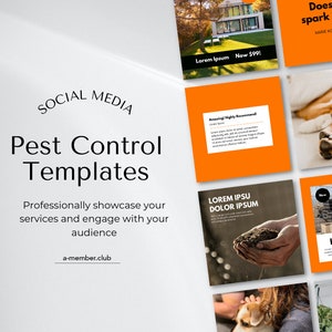 Pest Control Social Media Templates | Pest Control Instagram | Canva Template Instagram