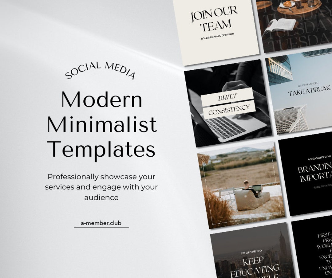 Modern Minimalist Instagram Template Canva for Coach, Social Media Post ...
