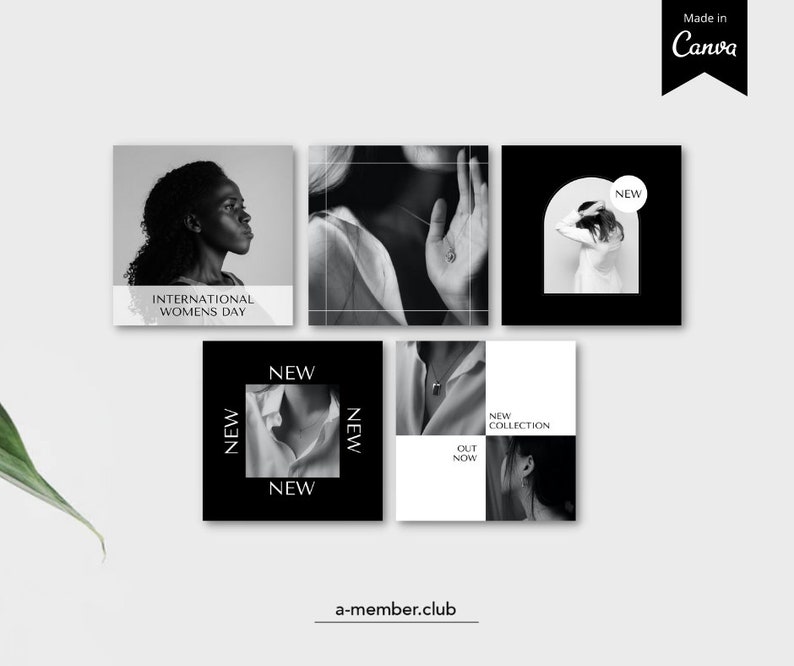 Canva Classy | Classy Social Media | Black & White Canva Templates ...