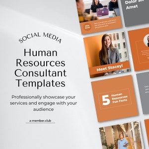 Human Resources Social Media Templates | Human Resource Instagram | Business Template Instagram