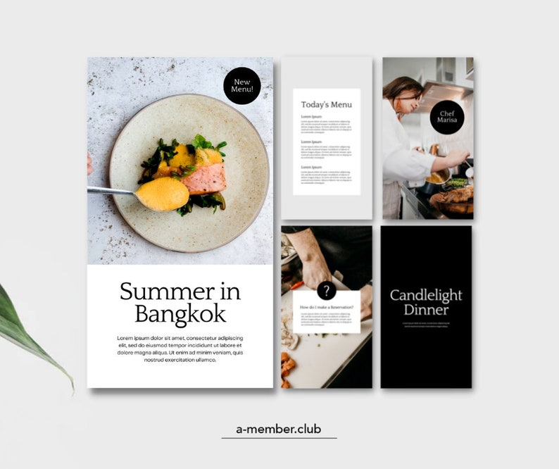 Modèles de toile de restaurant Instagram Story Modèle pour réseaux sociaux de restaurant Instagram culinaire Modèle Instagram de restaurant image 6
