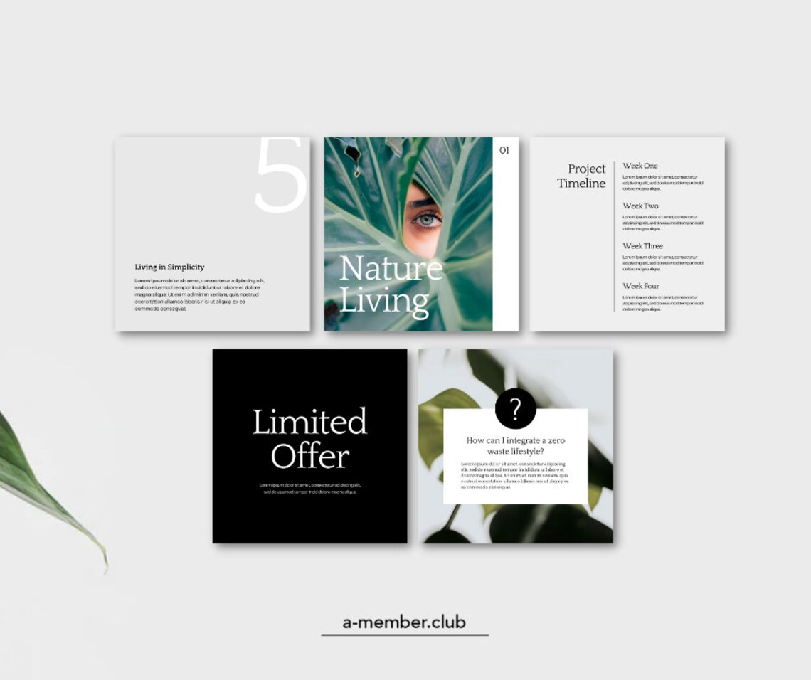 Minimalist Instagram Template Canva for Coach, Social Media Post ...