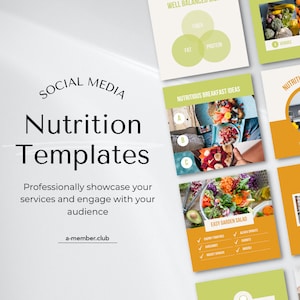 Health & Nutrition Instagram Post Templates | Nutrition Instagram Templates | Nutrition Template | Canva Template | Nutritionist Canva Posts
