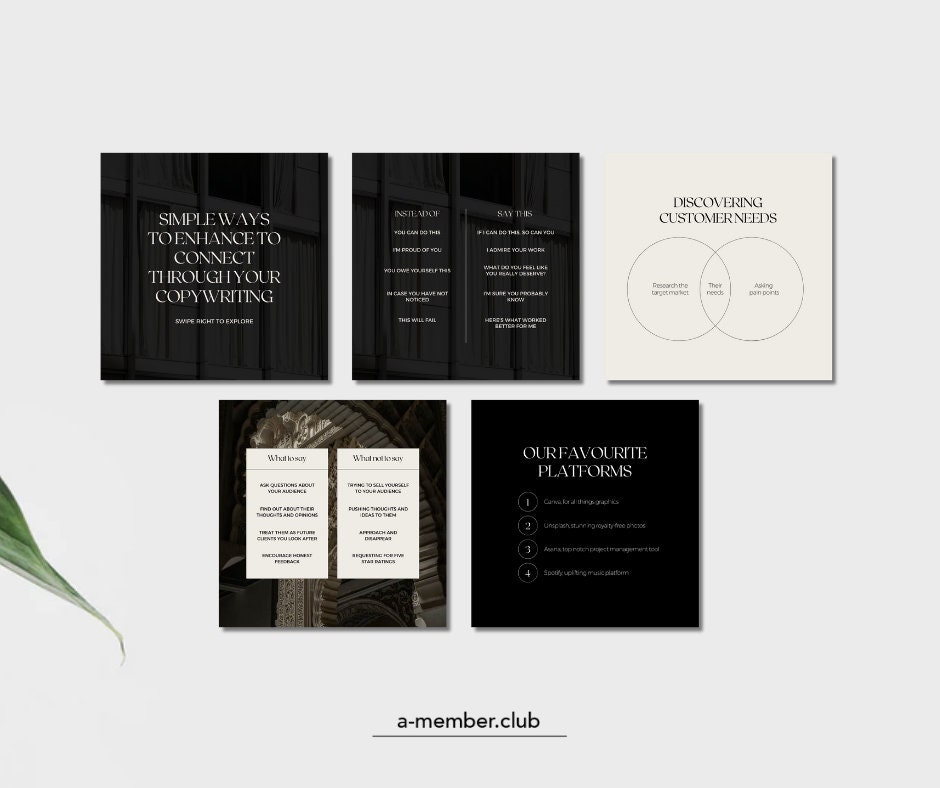 Modern Minimalist Instagram Template Canva for Coach, Social Media Post ...