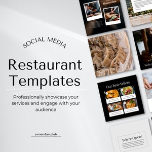 Restaurant Instagram Post Canva Templates | Restaurant Social Media Template | Food Blogger | Food Instagram | Restaurant Instagram Template
