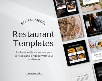 Restaurant Instagram Post Canva Templates | Restaurant Social Media Template | Food Blogger | Food Instagram | Restaurant Instagram Template