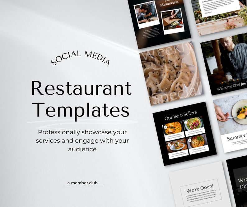 Restaurant Instagram Post Canva Templates | Restaurant Social Media ...