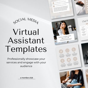 Virtual Assistant Instagram Posts Bundle | Social Media Template | VA Instagram Posts | Canva Instagram Posts | Coach, Content Creator Canva