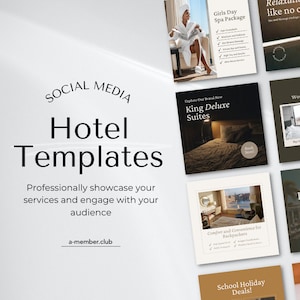 Hotel and Resort Instagram Posts | Airbn Template | Travel | Property Social Media Templates Instagram Canva | Tourist Marketing | Marketing