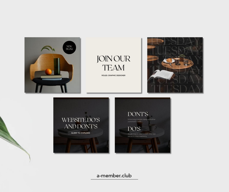 Modern Minimalist Instagram Template Canva for Coach, Social Media Post ...