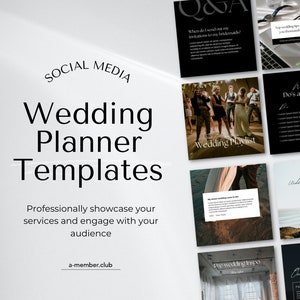 Hochzeitsplaner Instagram Vorlagen | Hochzeitsplaner | Hochzeit Instagram Post Canva Template | Events Planner Beiträge | sozialen Medien