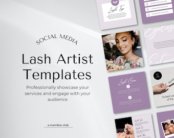 Lash Templates | Lash Tech Instagram Posts | Lash Instagram Templates | Lash Quotes | Lash Tech Template | Lash Artist Instagram Posts Canva