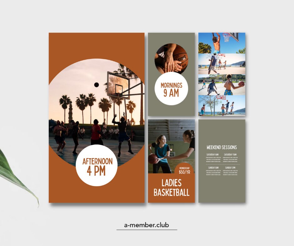 Basketball Instagram Story Templates | Social Media Canva Posts ...