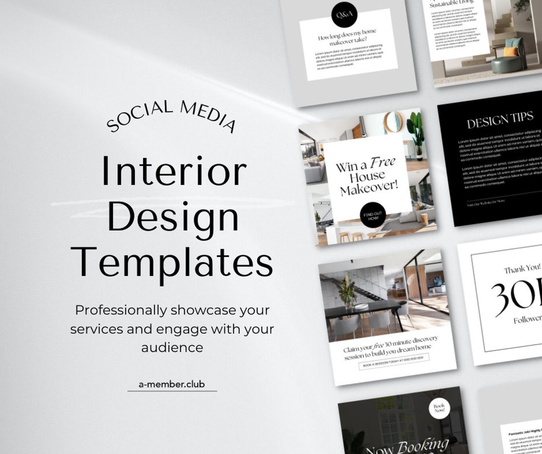 Interior Design Templates | Engagement Posts | Modern Furniture | Home ...