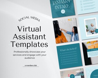 Virtueller Assistent Social Media Vorlagen | VA Canva Vorlagen | Business Assistent Beiträge | Persönlicher Assistent Instagram Canva Posts