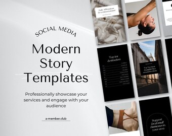 Publicaciones modernas para historias / Plantillas estéticas para redes sociales / Plantillas limpias / Plantillas de belleza / Publicaciones neutras / Publicaciones de Instagram editables con Canva