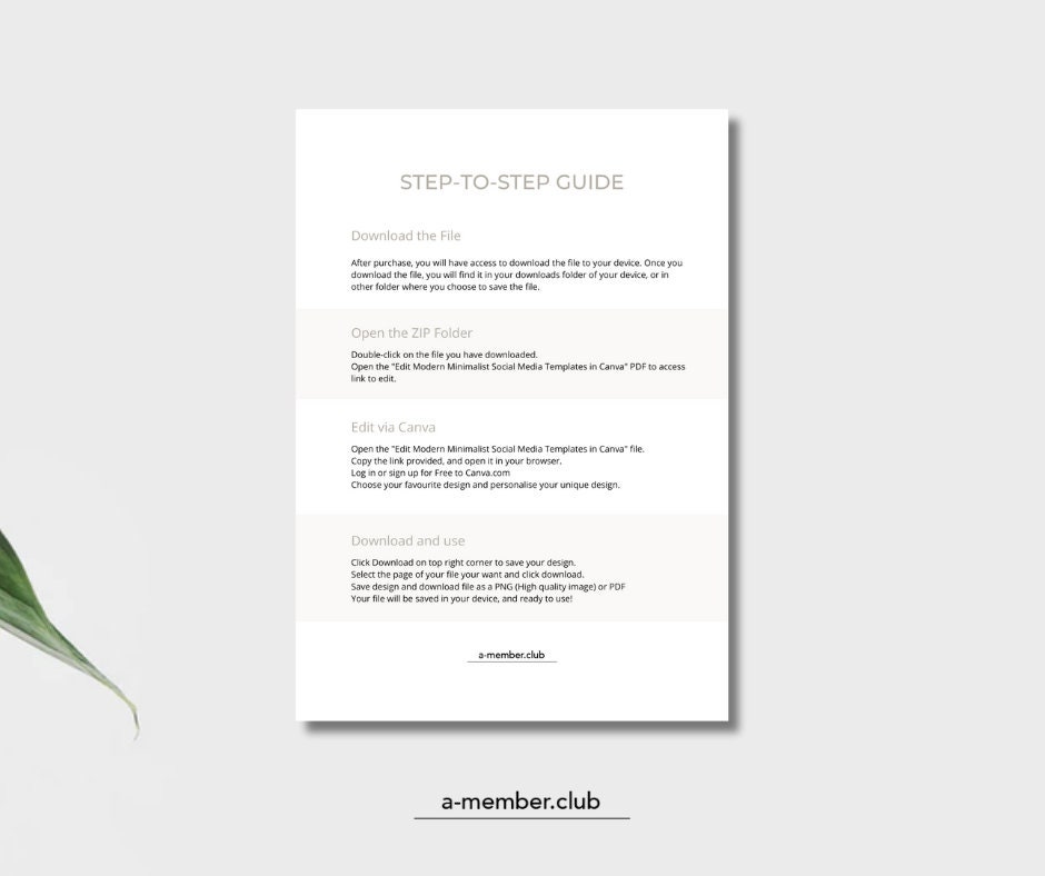Modern Minimalist Instagram Template Canva for Coach, Social Media Post ...
