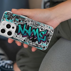 Graffiti Handyhüllen, Graffiti Handy, Graffiti benutzerdefinierte, Handyhülle Graffiti, Graffiti Name, Graffiti personalisiert, Iphone, Samsung usw