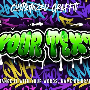 Custom Graffiti, Street Art Style Name, customized graffiti Poster, sticker graffiti, for print on demand graffiti , Personalized gift idea