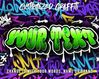 Custom Graffiti, Street Art Style Name, customized graffiti Poster, sticker graffiti, for print on demand graffiti , Personalized gift idea