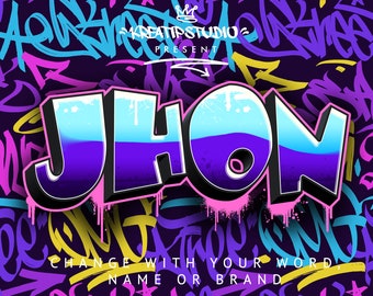 Custom Graffiti, Street Art Style Name, customized graffiti Poster, sticker graffiti, for print on demand graffiti , Personalized gift idea