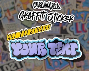 カスタム グラフィティ ステッカー (あなたの名前/タグ!) + Tiktok
