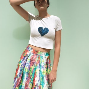 Organic Crop Top Blue Heart image 2