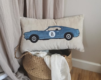 Velvet Racing Car Pillowcase, Boy's Room Decor