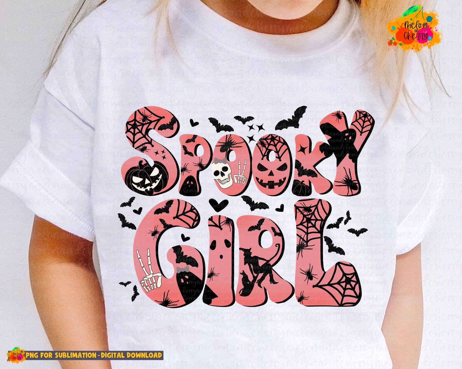 Spooky Girl Png Sublimation Design Download Halloween Leopard - Etsy