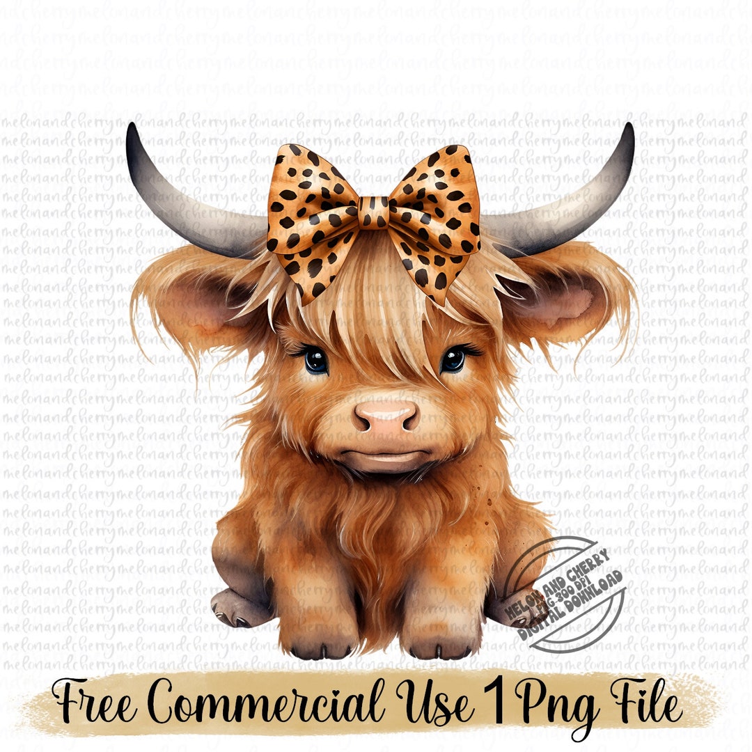 Baby Highland Cow Png Sublimation, Highland Cow Png Design Download - Etsy