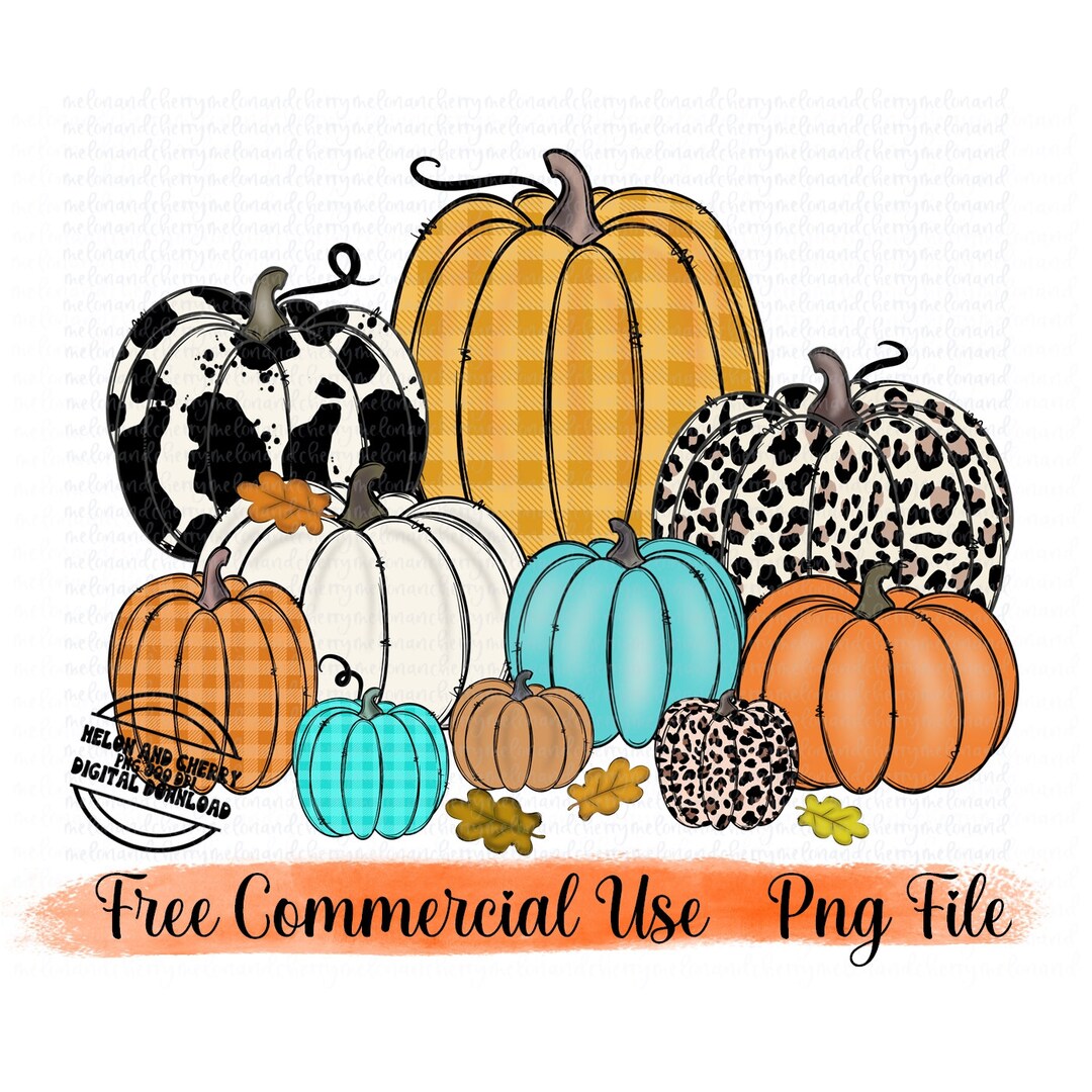 Pumpkins Png Sublimation Design Download Fall Pumpkin - Etsy
