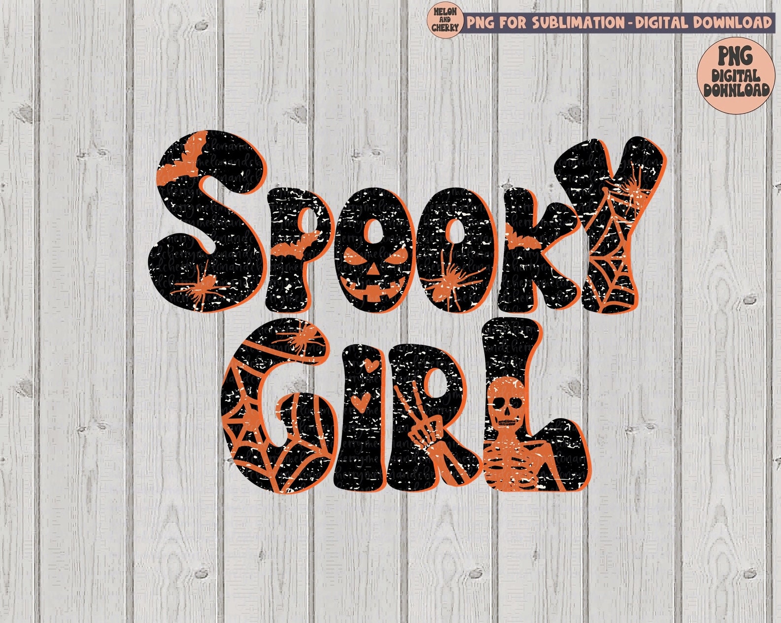 Spooky Girl Png Sublimation Design Download Halloween Png - Etsy
